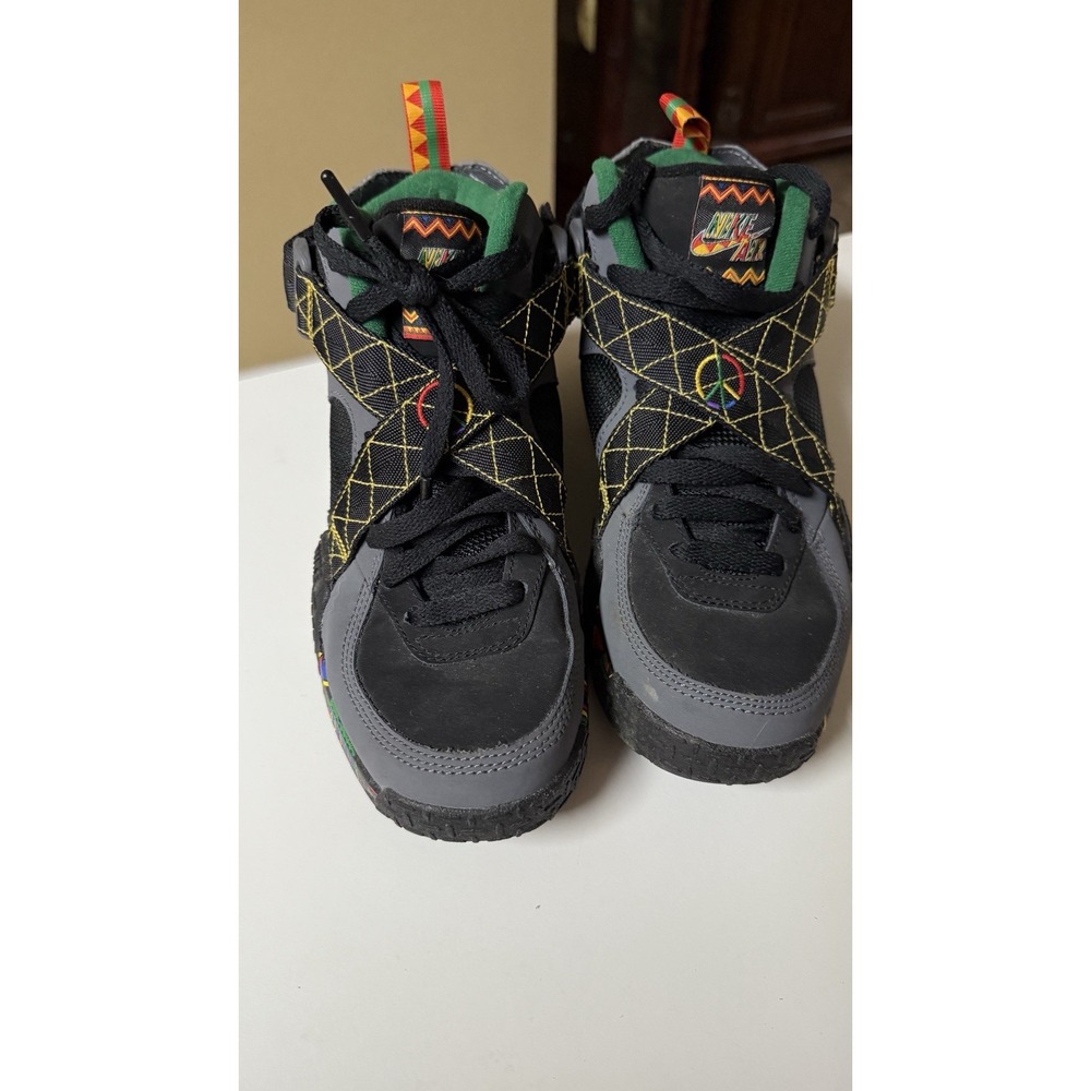 2014 Nike Air Raid "Peace" Black/Dark Grey/Pine Green Shoes 642330-003 Sz 6 Mens - Picture 7 of 9